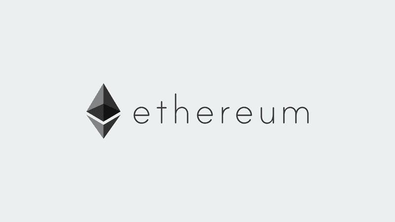 Логотип ETH в альбомному форматі (сірий)